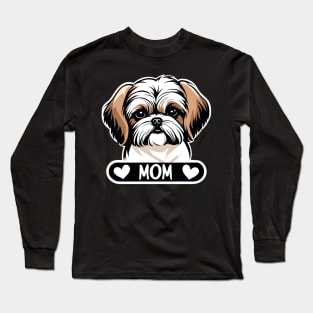 Dog Mom Puppy Sweet Shih Tzu Dog Loves Her Mama Long Sleeve T-Shirt